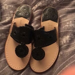 Jack Rogers PB Flat - black patent, size 5.5M